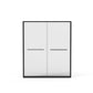 56-60" X 70" Double Sliding Shower Door with Matte Black Hardware color: Matte Black