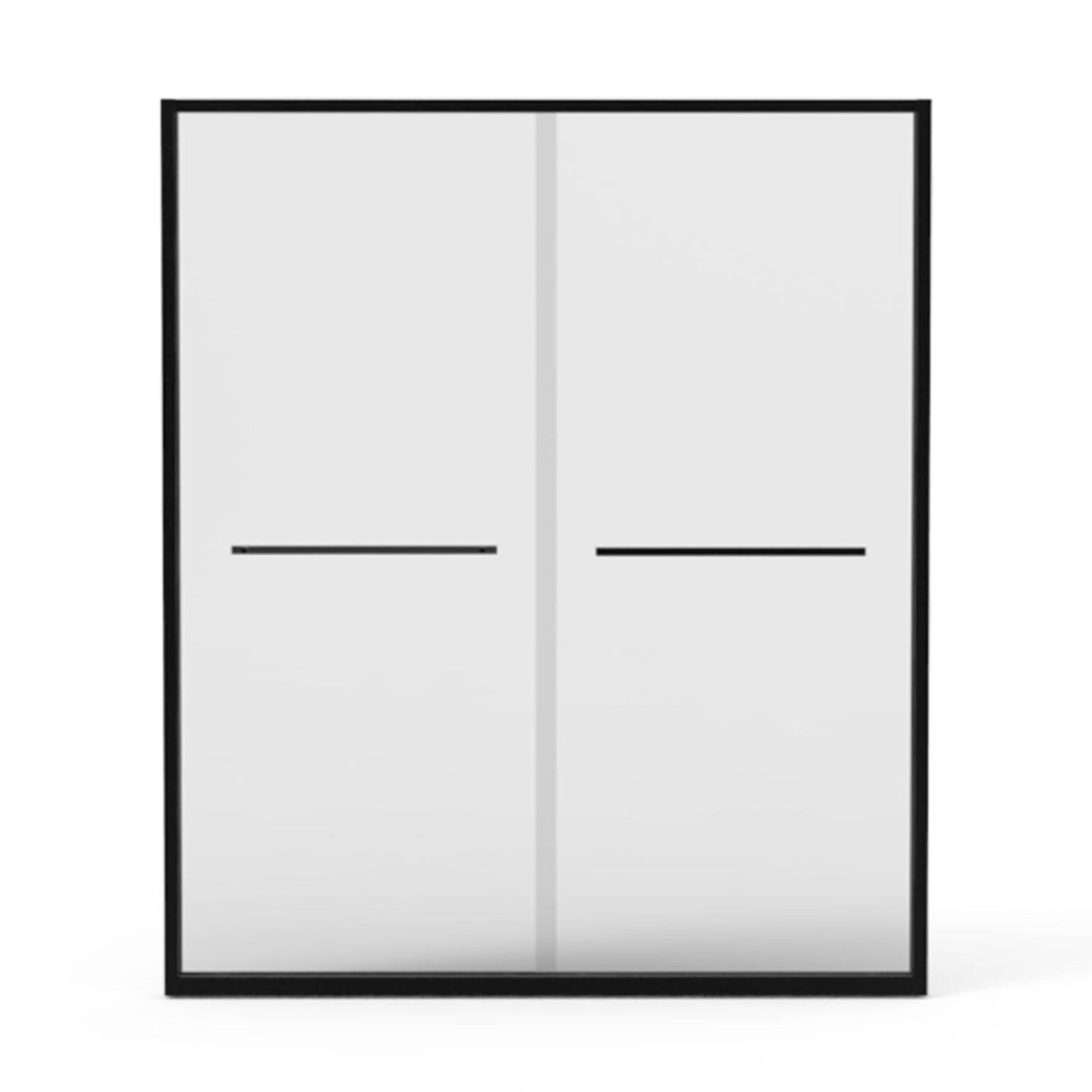56-60" X 70" Double Sliding Shower Door with Matte Black Hardware color: Matte Black