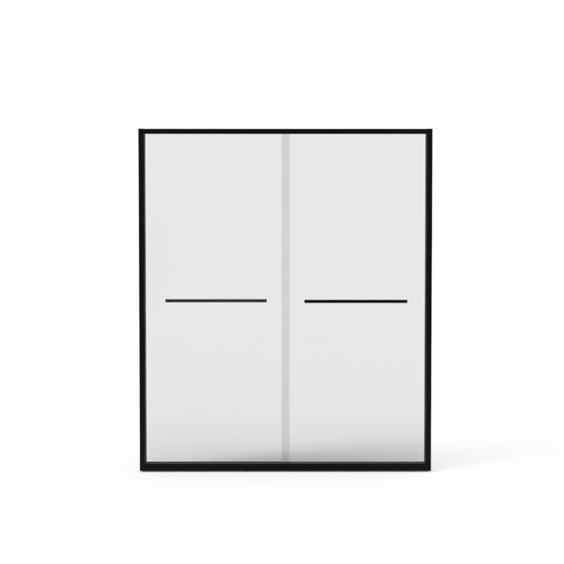 56-60" X 70" Double Sliding Shower Door with Matte Black Hardware color: Matte Black