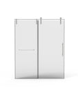 Frameless Sliding Shower Door color:brushed nickel