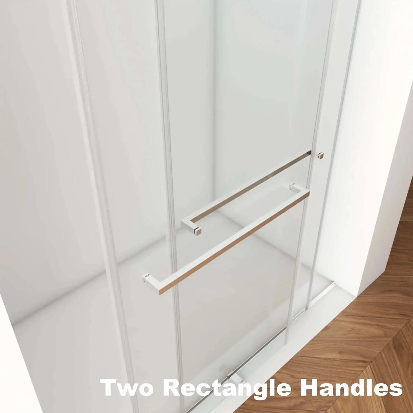 56"-60"W x 70"H Frameless Double Sliding Shower Door - Tempered Glass color: Brushed Nickel