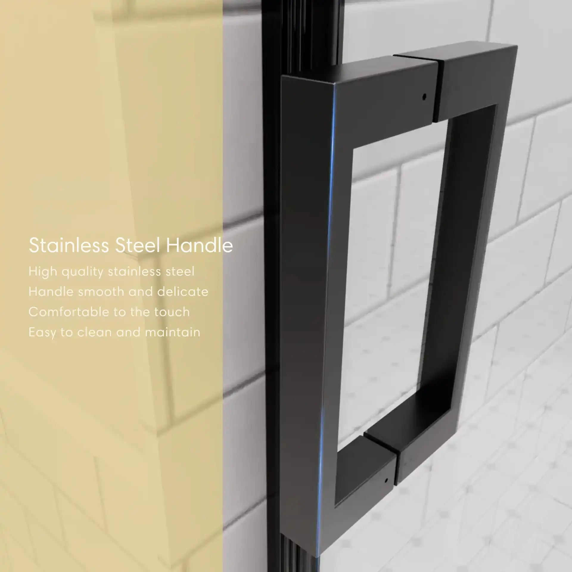 54'' x 74'' Frameless Single Sliding Shower Door - 5/16'' Tempered Glass, Adjustable (56''-60'')