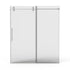 60 x 76 frameless bypass shower door with chrome finish and dual sliding glass panels | Ace Decor