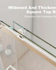 56"-60"W x 70"H Frameless Double Sliding Shower Door - Tempered Glass color: Brushed Nickel