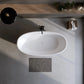 59" Matte White Curved Solid Surface Freestanding Soaking Tub with Overflow and Pop-Up Drain color: Matte White