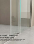 56"-60"W x 76"H Frameless Sliding Shower Door with 3/8" Tempered Glass color: Chrome