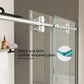 56"-60"W x 76"H Frameless Sliding Shower Door with 3/8" Tempered Glass color: Chrome