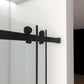 56"-60"W x 70"H Frameless Double Sliding Shower Door - Tempered Glass color: Matte Black