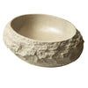Astra Series 18" Oval Sculpted Resin Stone Vessel Basin - Ivory