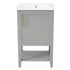 20" grey vanity bathroom unit with sink front view | Ace Decor