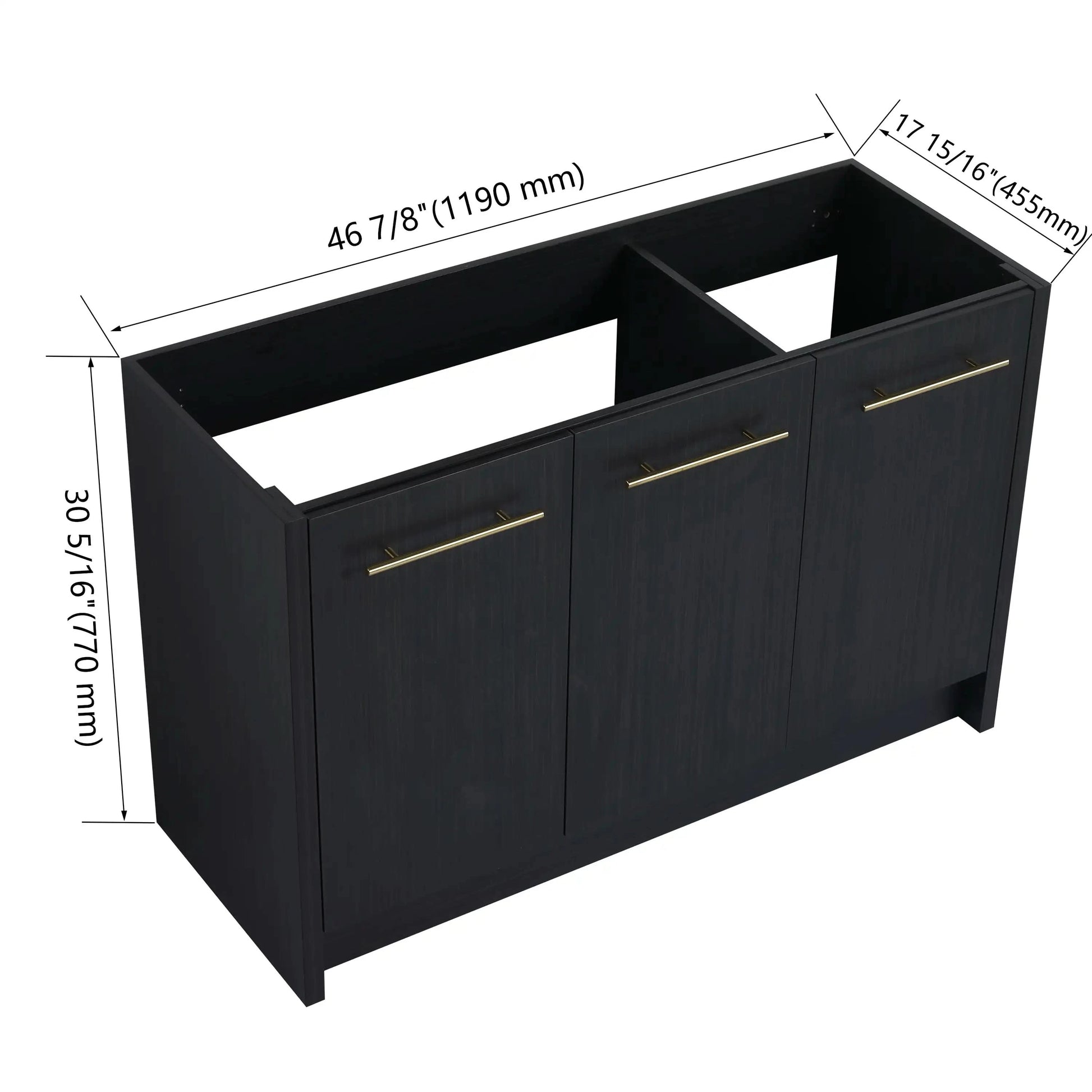 Freestanding Bathroom Vanity Cabinet - Base Only size: 47 X 18