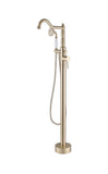 brushed gold bathroom faucet with handheld shower color:Brushed Gold