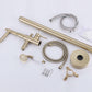 brushed gold bathroom faucet with handheld shower color:Brushed Gold