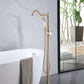 brushed gold bathroom faucet with handheld shower color:Brushed Gold