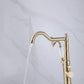 brushed gold bathroom faucet with handheld shower color:Brushed Gold