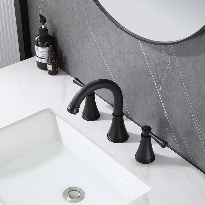 ACE DECOR Matte Black Copper bathroom Faucet color:Matte Black