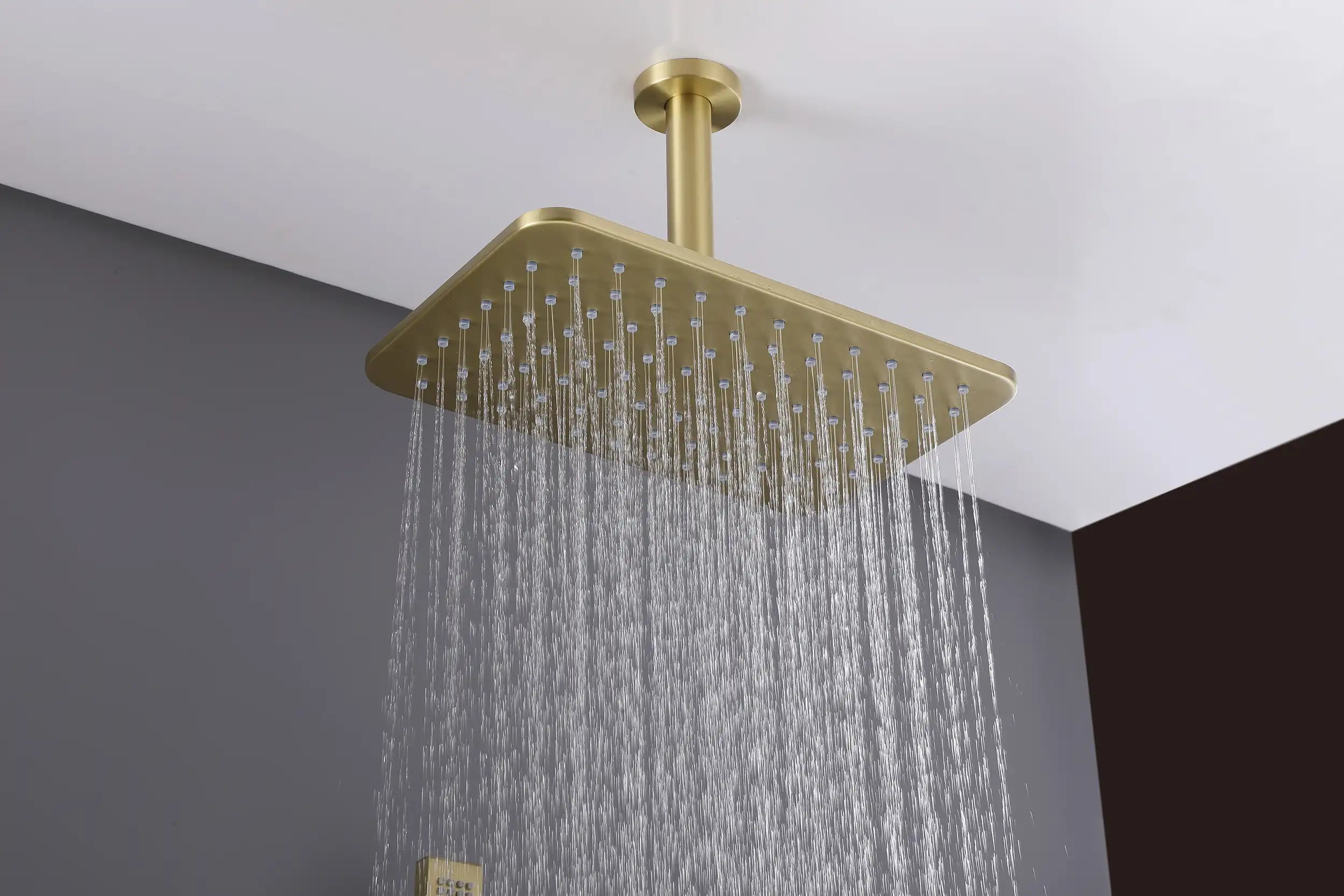 Luxe Series Thermostatic Shower System in Copper with Digital Display