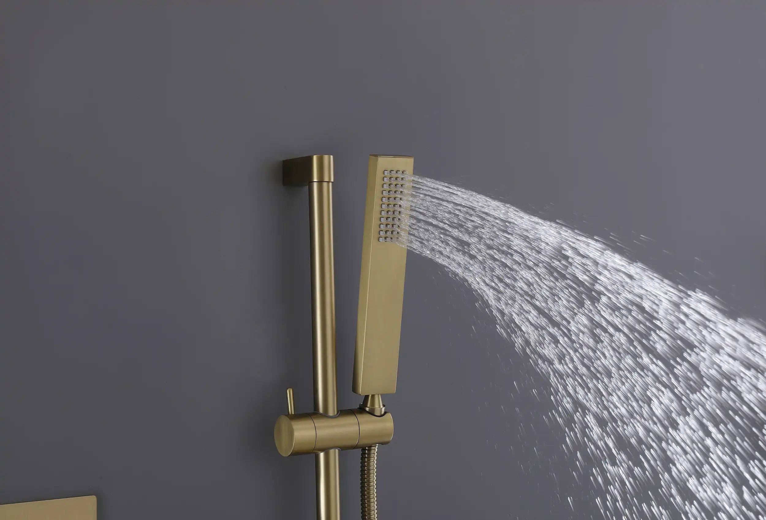 Luxe Series Thermostatic Shower System in Copper with Digital Display