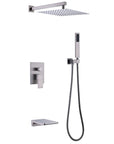 Three-Function Brushed Nickel Shower System color: Brushed Nickel