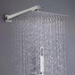Three-Function Brushed Nickel Shower System - Durable and Certified for Excellence