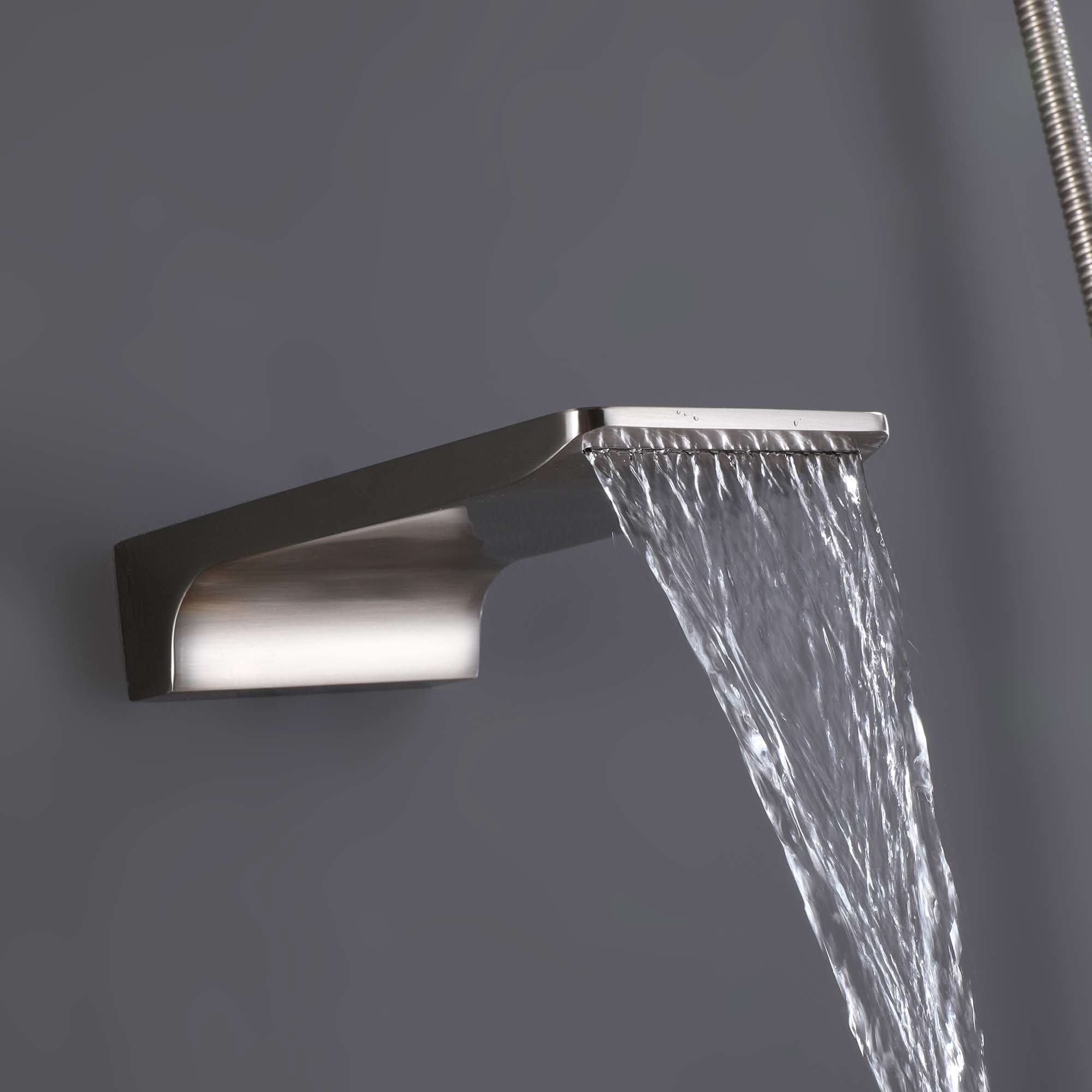 Three-Function Brushed Nickel Shower System color: Brushed Nickel