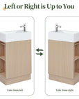 Bathroom Vanity Cabinet with Sink Two-tier Shelf COLOR:walnut