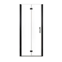 30" x 72" Matte Black Semi-Frameless Bi-Fold Shower Door