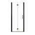 30 x 72 semi-frameless bi-fold shower door, design in matte black finish.