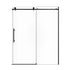 Black frameless sliding shower door, size 60 x 74 | Ace Decor