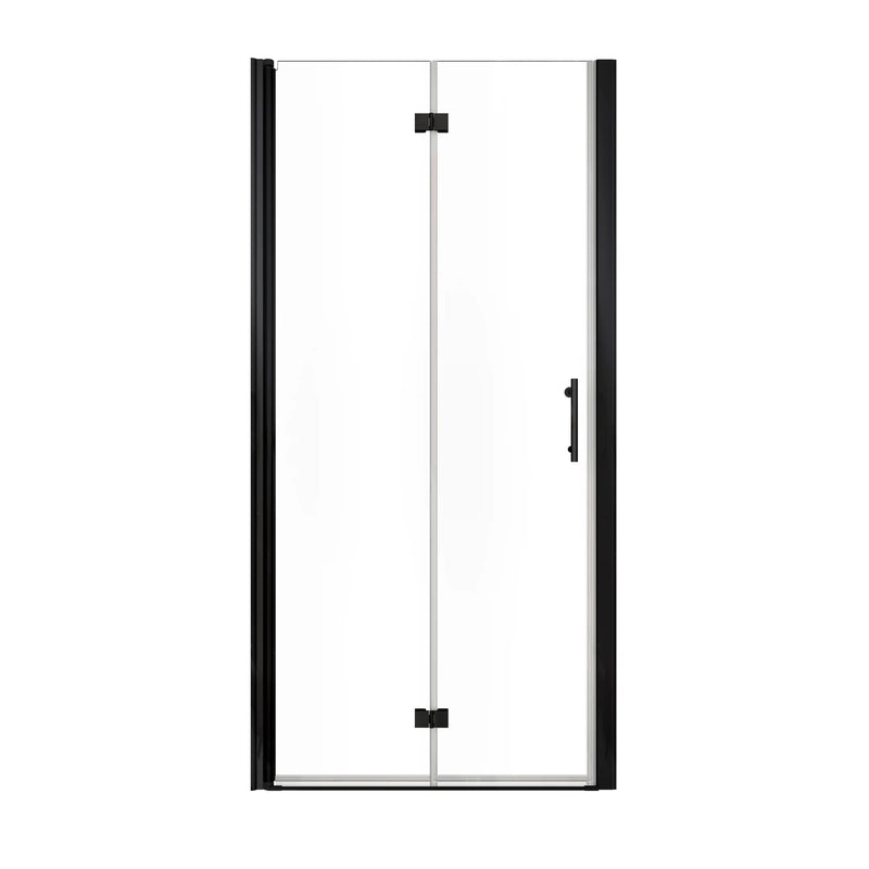 AeroFold Series 36" x 72" Matte Black Semi-Frameless Bi-Fold Shower Door