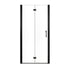 36 x 72 AeroFold Series shower door in matte black, bi-fold design front view.