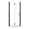 34" x 72" Matte Black Semi-Frameless Bi-Fold Shower Door