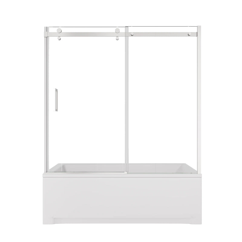 Lumora Series 56-60" x 58" Frameless Bathtub Door - Chrome