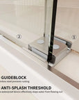 ACE DECOR French Style Sliding Glass Shower Doors color:chrome