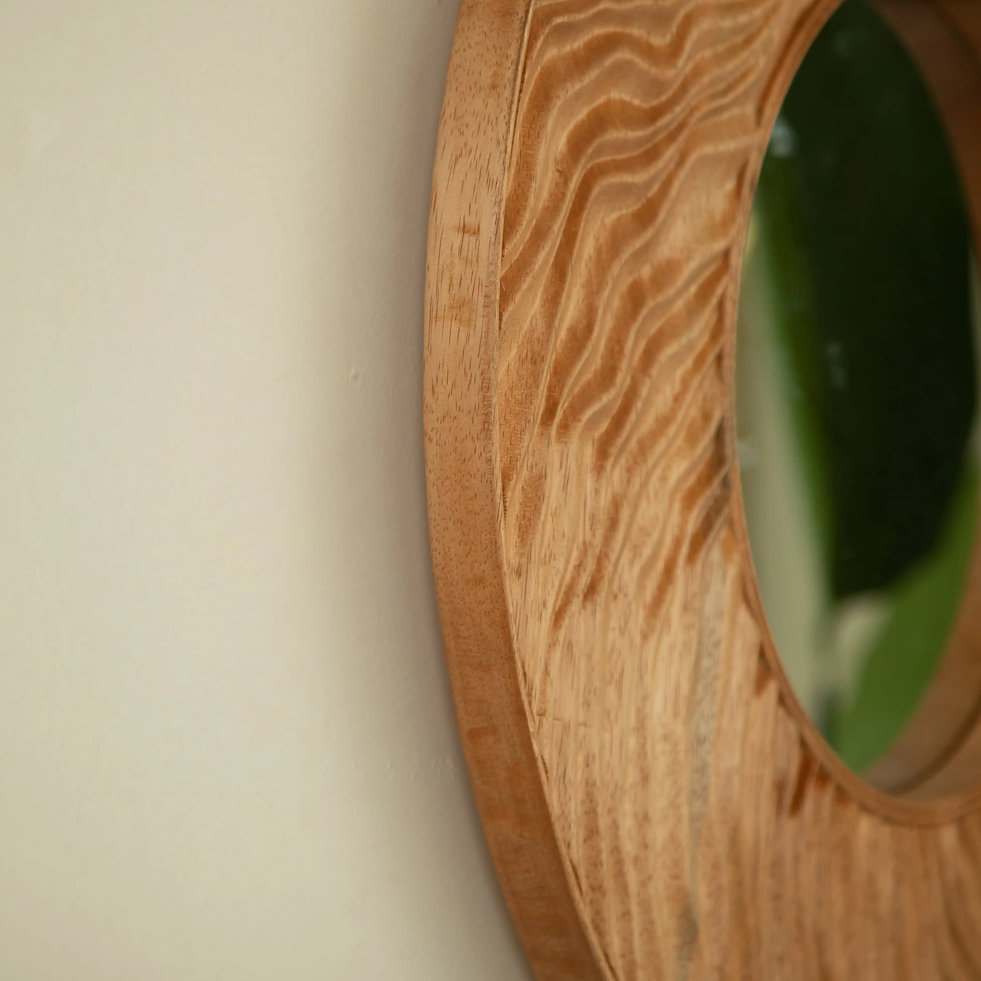 Eon Series 24&quot; Round Rosewood Bathroom Decorative Wall Mirror