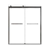 56-60" x 74" Frameless Double Sliding Glass Shower Doors - More Open, Leak-Free