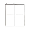 56-60" x 74" Frameless Double Sliding Glass Shower Doors - More Open, Leak-Free