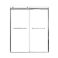 Vantelle-X Series 56-60" x 74" Frameless Double Sliding Glass Shower Doors - More Open, Leak-Free
