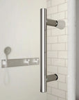 frameless pivot shower glass door color:chrome