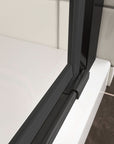 framed pivot glass shower doors color:Matte Black