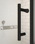 framed pivot glass shower doors color:Matte Black