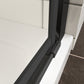matte black framed pivot glass shower door