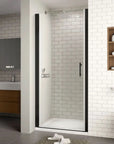 frameless pivot shower glass door color:chrome