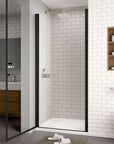 framed pivot glass shower doors color:Matte Black