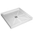 Alcova Series 36" x 36" Non-Slip White One Piece Shower Base - Center Drain, Ready for Tile & Easy Fit