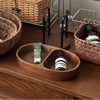 Acacia Wood Divided Jewelry Bowl