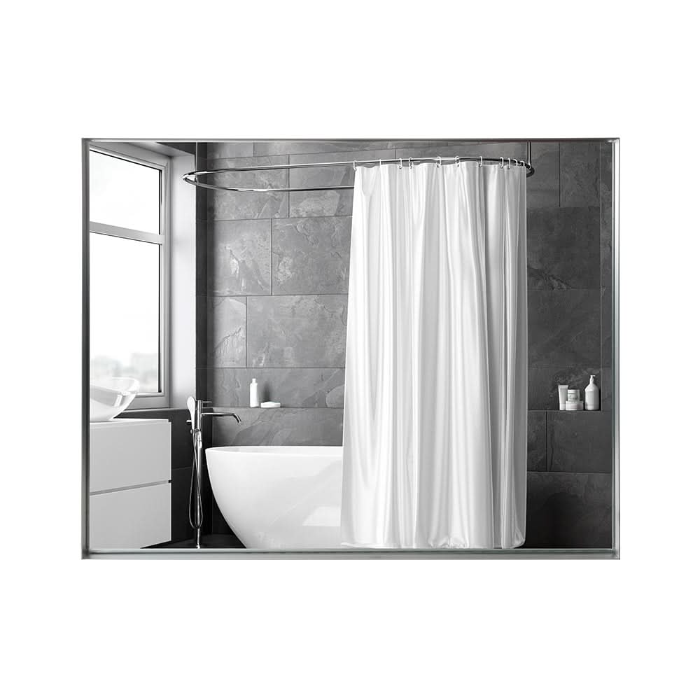 Silvara 48‘’ Silver Framed Rectangular Bathroom Mirror