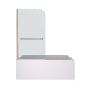 AquaFold 34" Frameless Pivot Tub Door - Chrome