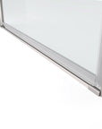 chrome framed shower door pivot