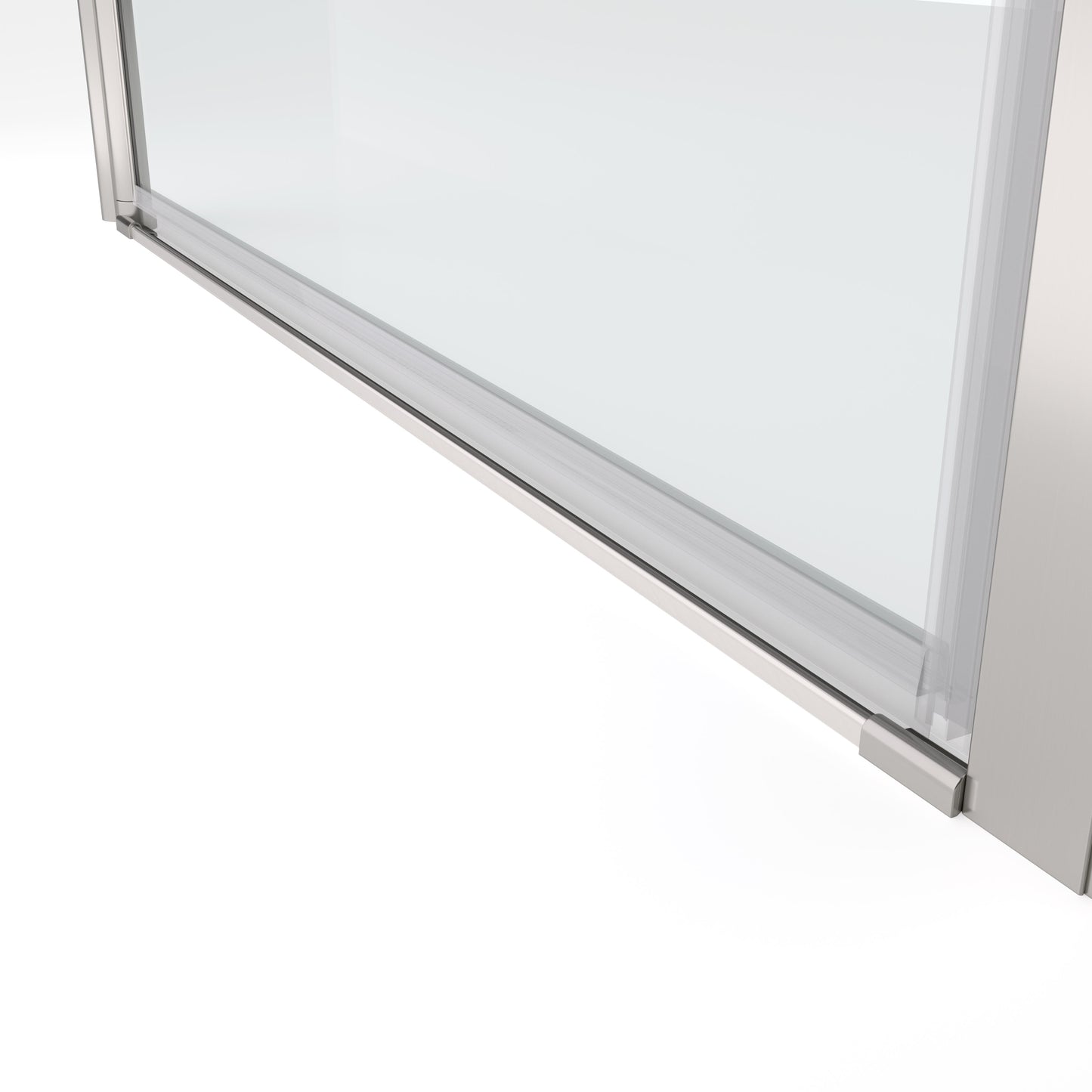 chrome framed shower door pivot